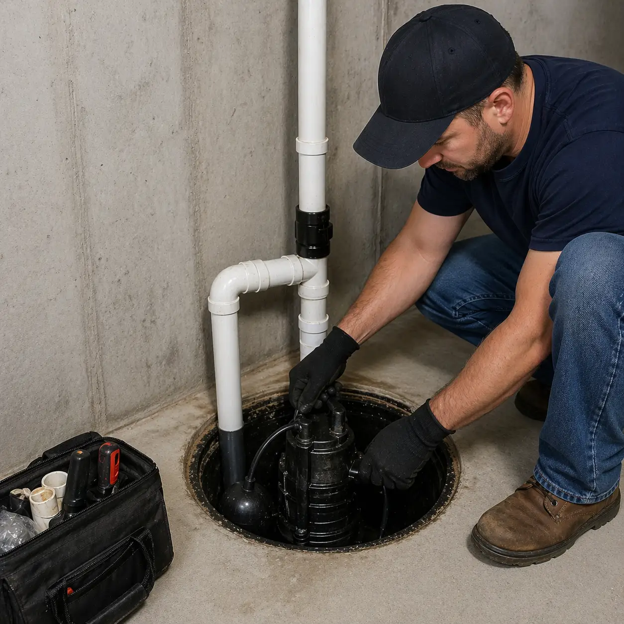 Emergency sump pump repair in Keswick